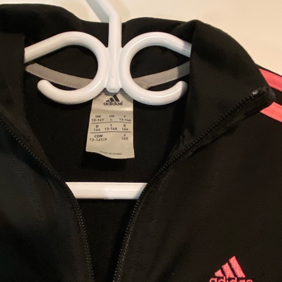 Black Adidas Zip Up Athletic Sweater - Picture 3 of 4